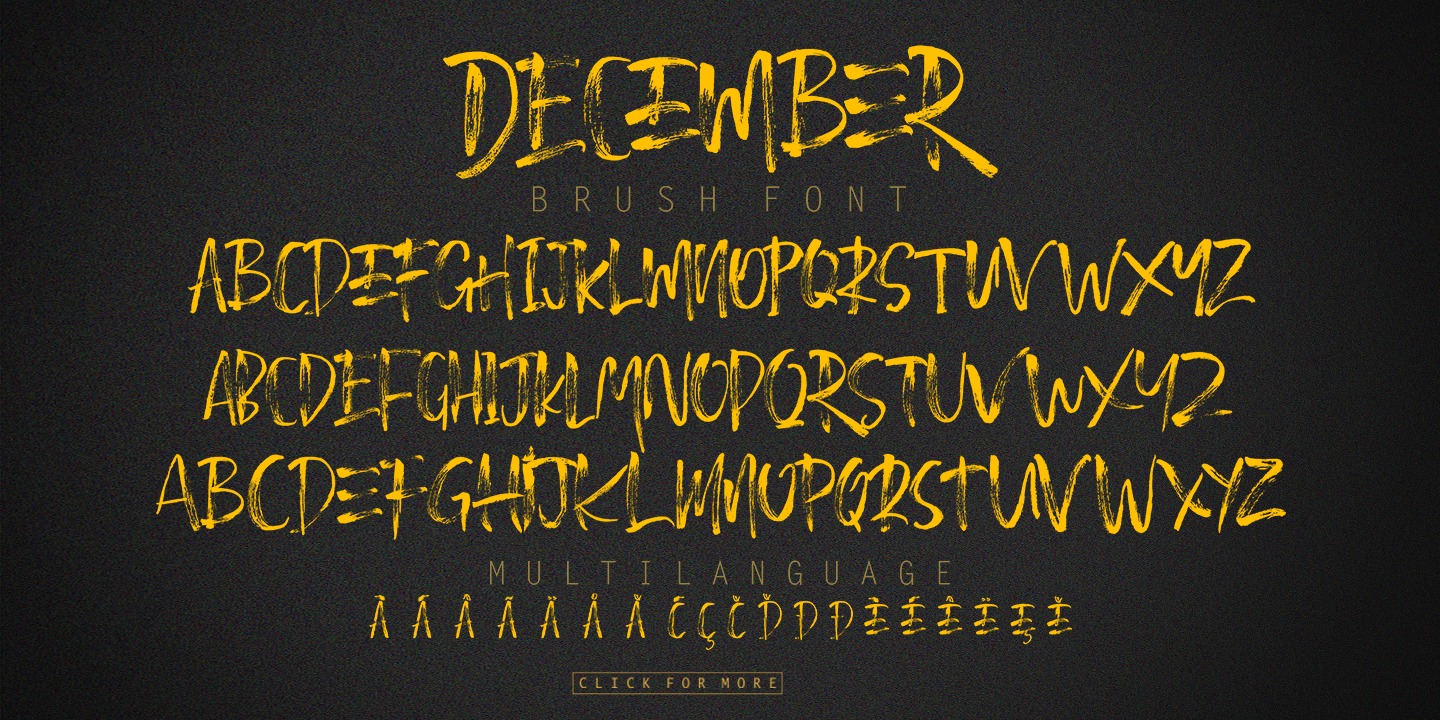 Пример шрифта December Brush Swash